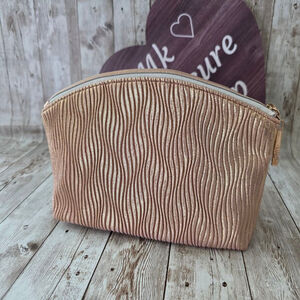 Lancome Rose Gold Cosmetic Makeup Bag Pouch